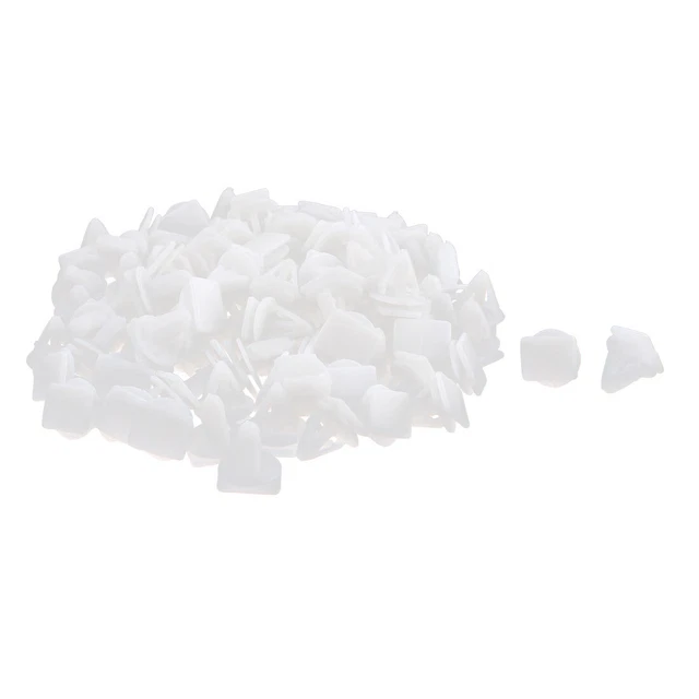 Lot de 100 rivets en plastique blanc Clips de fermeture à pression trou de 10 mm