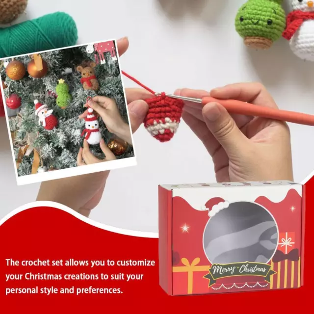 CHRISTMAS CROCHET KIT For Beginners,Crochet Starter Kits Crocheting Kit,  S6M4 $20.78 - PicClick AU
