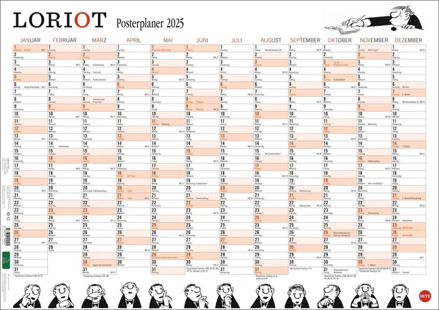 LORIOT POSTERPLANER 2025 Loriot Kalender Loriot Kalender Heye 1 S