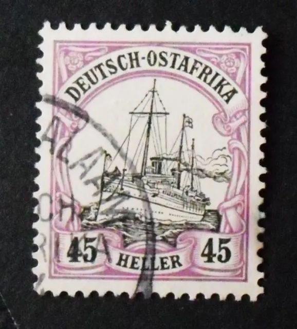 1905 Mi:45,-MiNr 28 a Kaiseryacht 45 Heller ohne Wasserzeichen gestempelt Luxus!