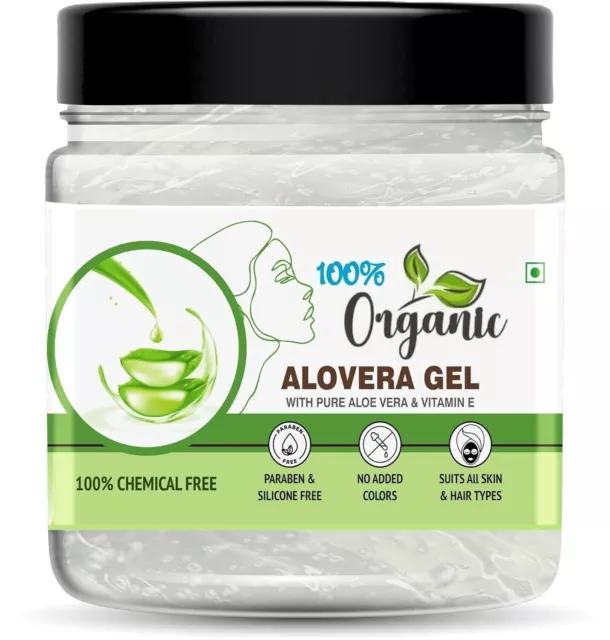 100% puro y natural, gel de aloe vera orgánico para el cuidado del cabello de la piel, para mujeres y hombres