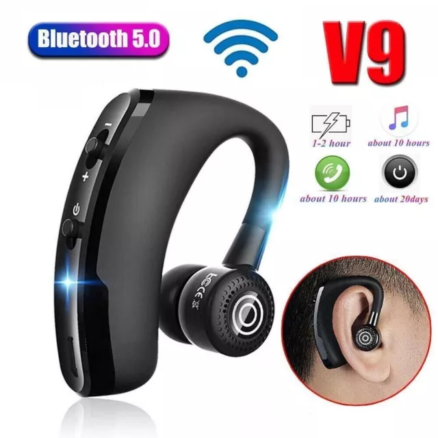 Oreillette bluetooth sans fil écouteur casque 5.0 kit main libre oreillette 1PCS