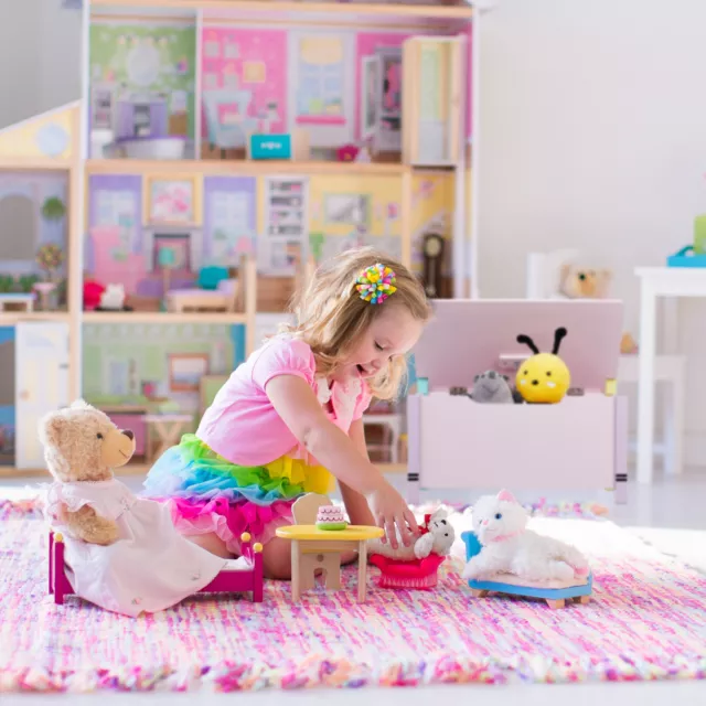 Kindersitzbank mit Stauraum Spielzeugtruhe mit Deckel Kindertruhenbank Sitztruhe 3