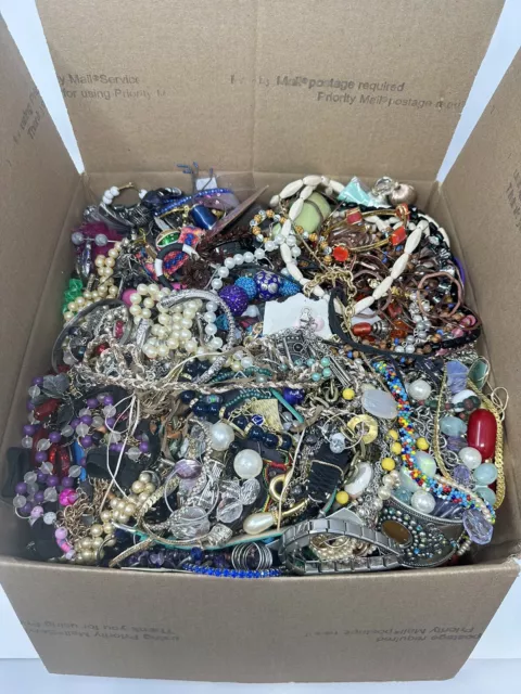 26.6 Lbs Vtg To Now Junk Drawer Bulk Jewelry Lot Unsearched Untested Gold Estate