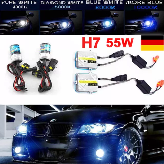 H7 Xenon Brenner Kit 55W HID CANBUS+ Slim Ballast Scheinwerfer 6000K 8000/12000K