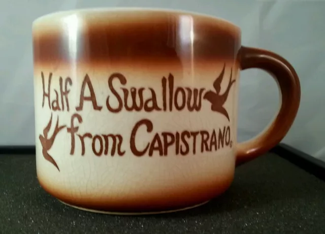 Vintage "Half a Swallow from Capistrano" Mug / Cup Made in Japan with Crazing