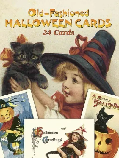 Old-Fashioned Halloween Postcards, Paperback by Oldham, Gabriella, Like New U...