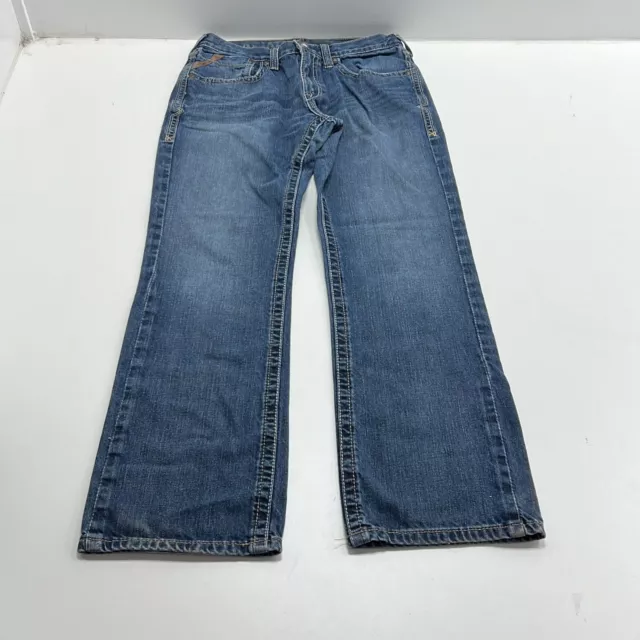 ARIAT MEN'S BLUE Denim Rebar M5 Dark Wash Pockets Straight Leg Jeans ...
