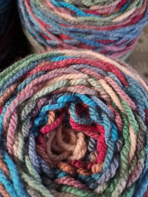 Job Lot Knitting, Crochet, yarn 5 x100g cakes, chunky Superior Acrylic yarn