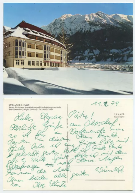 67626 - Oberstdorf - Stillachhaus - Ansichtskarte, datiert 11.2.1979