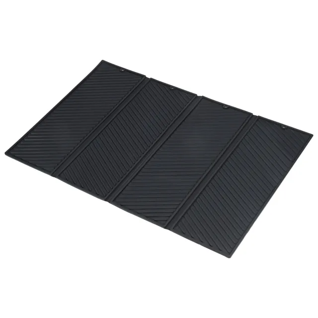 23x15" Foldable Drying Mat for Kitchen Counter Silicone Foldable Dish Mat Black