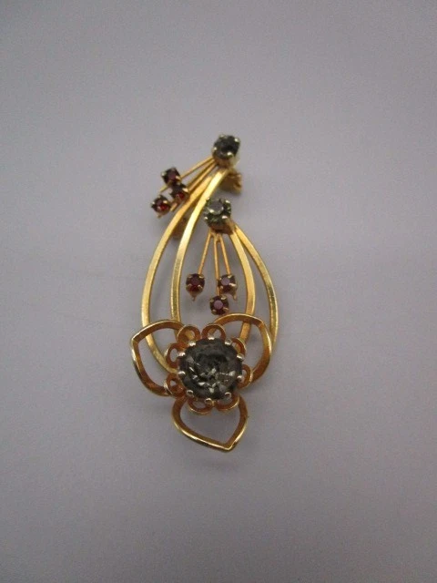 Broche Vintage Plaquée Or Signée Georges Legros - Bijou Ancien De Créateur, Occasion