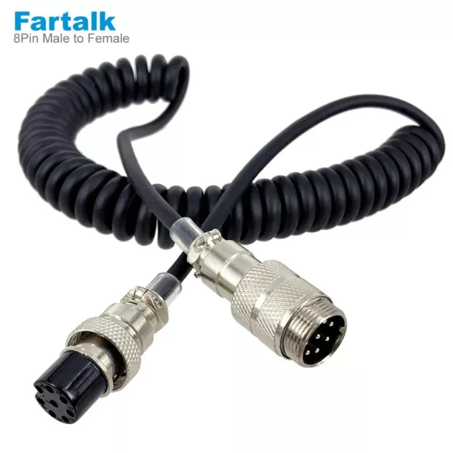 8 PIN MIC Microphone Extension Cable For Yaesu KENWOOD CB HAM