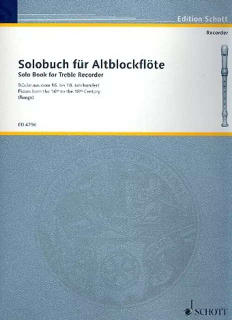 Solobuch für Alt-Blockflöte | Buch | Deutsch (1986) | 24 S. | Schott Music