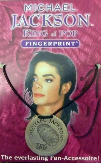 Official Michael Jackson Fingerprint Necklace Pendant Neu!!! Ovp!!!