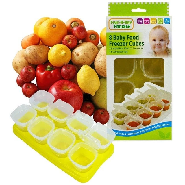 FIRST STEPS BABY Weaning Food Freezing Cubes Tray Pots Freezer Storage