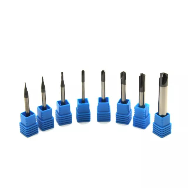 HRC45 Solid Carbide 120° Degree Chamfer End Mill Cutter 1mm-12mm - AlTiN coating