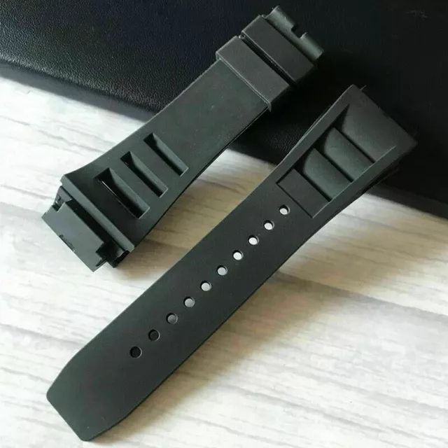 25mm Silicone/Rubber Spring Bar Watch Band Strap for RICHARD MILLE RM011