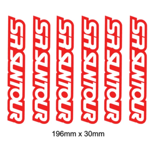 6 X SR SUNTOUR CUSTOM SUSPENSION FORK STICKERS REPLACEMENT DECALS MTB