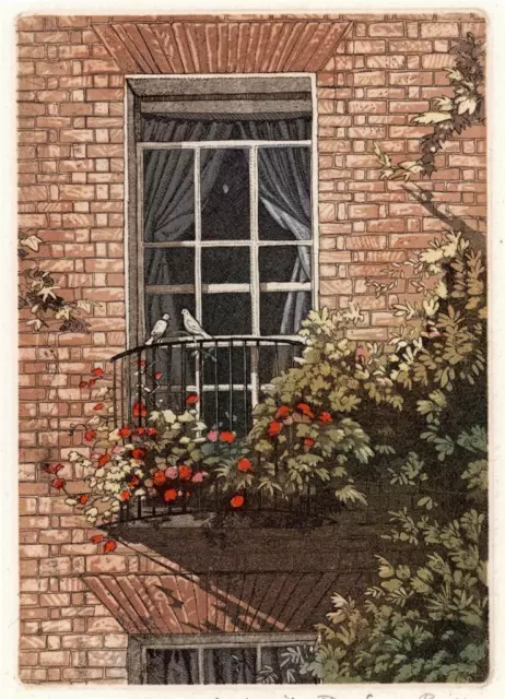 Simon Bull - Signed Aquatint Etching - Georgian Window II - 116/250