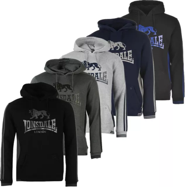 Lonsdale Uomo Felpa con Cappuccio Gr S M L XL 2XL 3XL 4XL Cappuccio Maglione