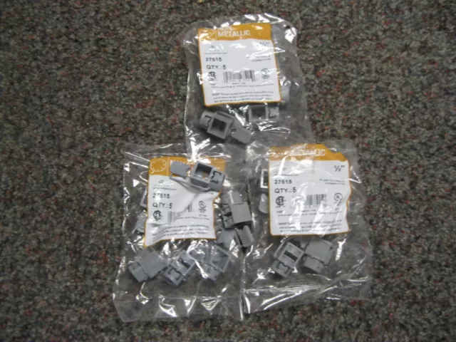 LOT of 17 Halex plastic NON-METALLIC 1/2" CABLE CONNECTORS New P/N 27515