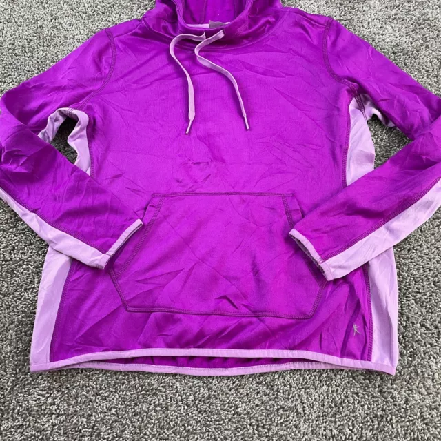 Danskin Now Hoodie Girls Large 12-14 Long Sleeve Pullover Kangaroo Purple Youth 2