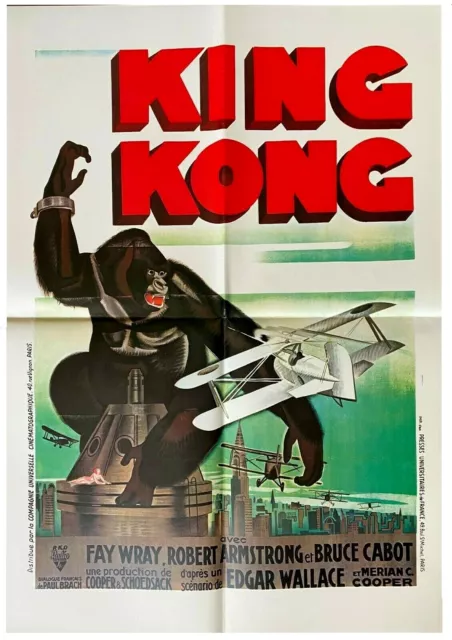 KING KONG Fay Wray ERNEST B. SCHOEDSACK ! affiche cinema