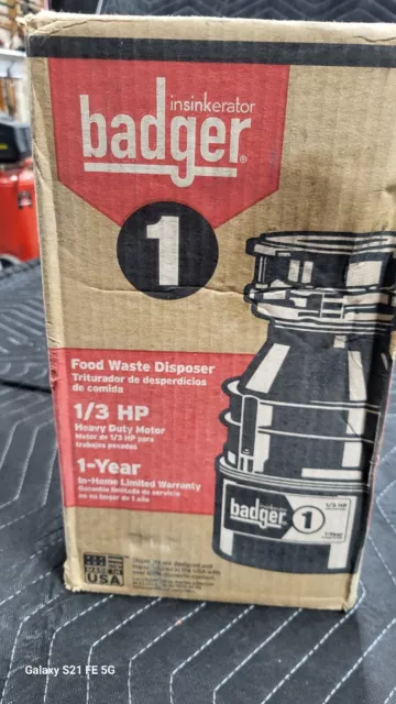 Badger 1 Garbage Disposal 1/3 HP INSINKERATOR