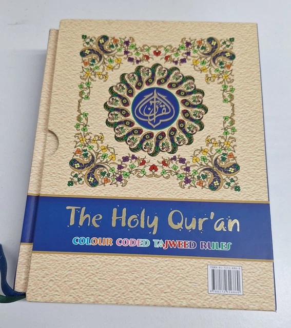 Quran with colour coded Tajweed and box