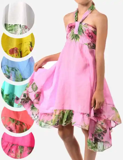 Spitze Kleid Peticoat Fest Sommer Kostüm Kleider Blume Tutu Mädchen Kinder 20424