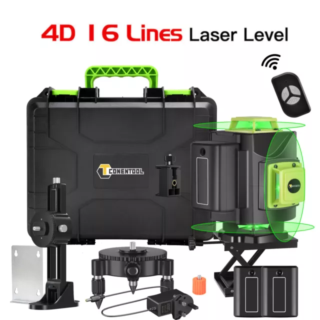 2023 4D 16 Lines Laser Level 360° Green Auto Self Leveling Rotary Cross Measure