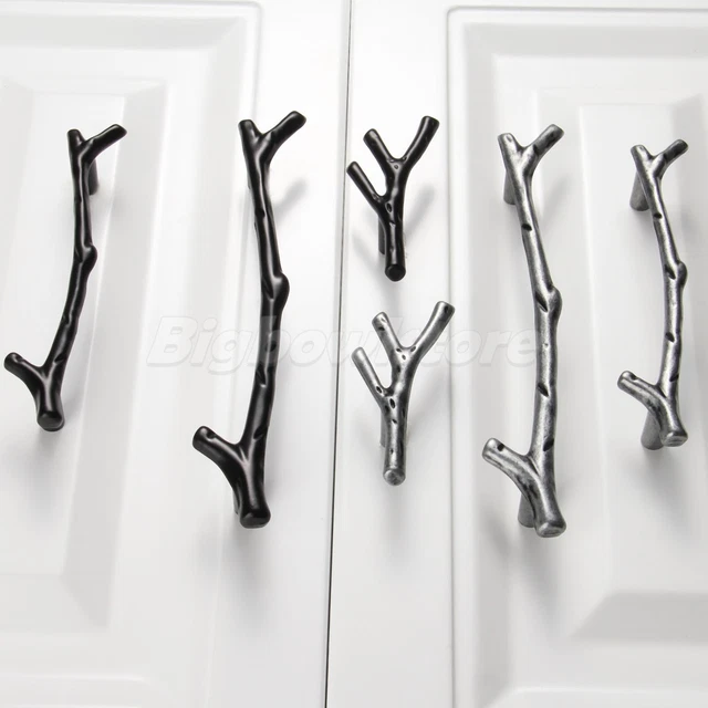 Tree Branch Pulls Handles Kitchen Cabinet Lockers Drawer Door Knobs Furniture