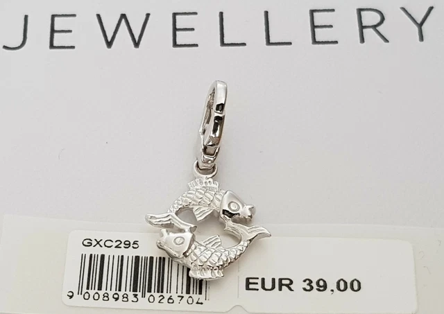 GOOIX CHARM Silber 925 er Charms Anhänger Sternzeichen Fische silber neu 157