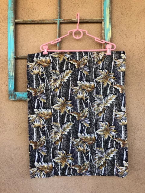 Mid Century Tropical 1950's Barkcloth Vintage Fabric 4 Remnant Pc See Measurment