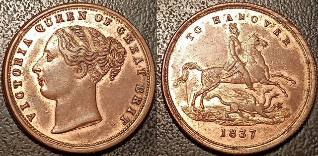 Royaume-Uni - Jeton de compte - Victoria "TO HANOVER" 1837 SUP !