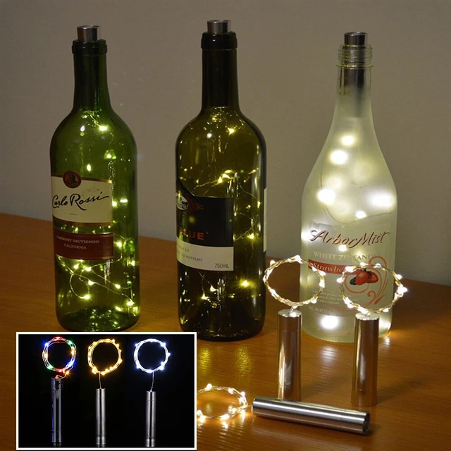 DOITOOL Weinflaschen-Lichterkette – Batteriebetrieben, LED, Farbwechselnd, Wasserdicht IP44, Für Deko