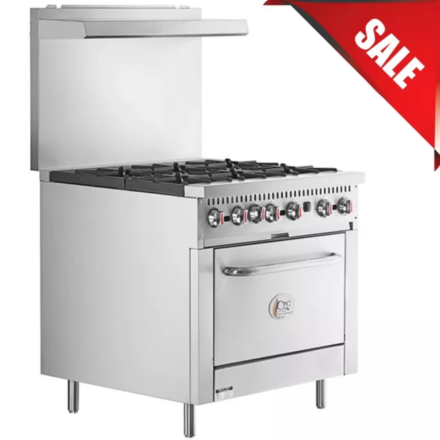 CHOOSE YOUR FUEL TYPE 6 Burner 36" Range with 1 Convection Oven, 120V Connection