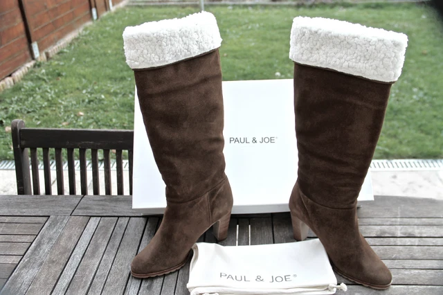 Bottes Paul & Joe Carlie En Peau Retournée Beige - Taille 36 (UK 3.5) - Neuf Avec Emballage - Valeur Neuf 495€
