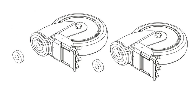 Hydraulic Patient Lift Caster Locking Kit, 1110421