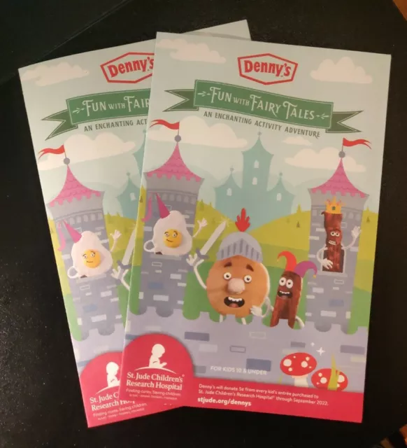 2 DENNY'S Restaurant Kid's Menus