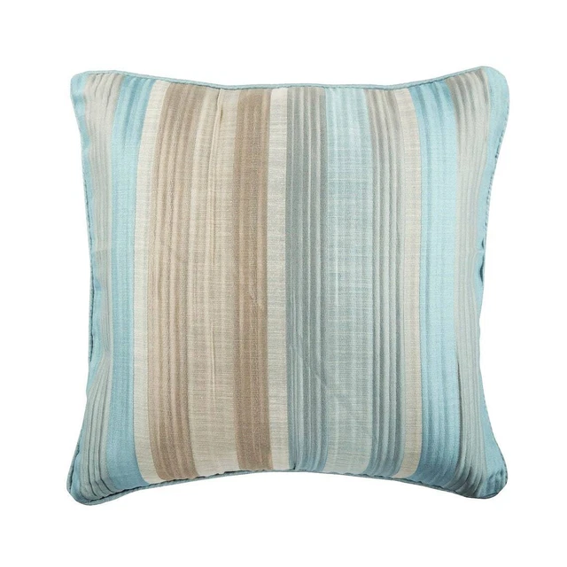 Square Couch Cushion Case Blue 16"x16", Home Decor Silk Fabric - Aqua Martini
