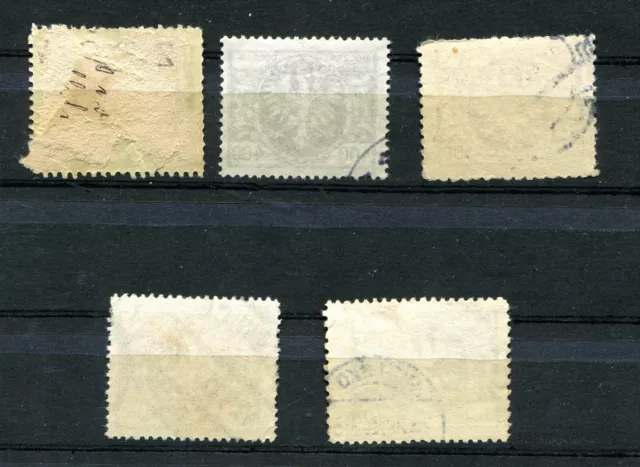 Briefmarken, Polen, Polska, 1923, Kpl.Satz, Fi. 139 -143, Adler, gebraucht 2