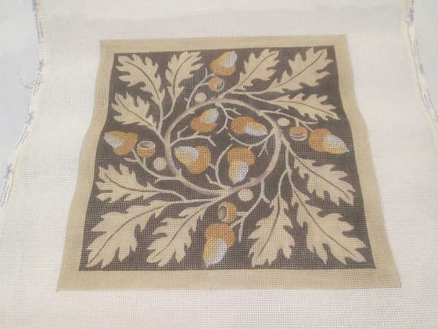Vintage Acorns And Oak Leaves-Melissa Shirley-Handpainted Needlepoint Canvas
