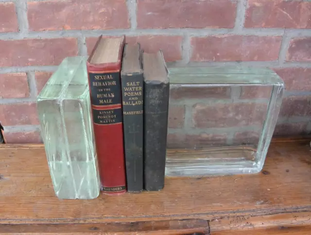 Reclaimed NY City Subway Architectural Glass Blocks;  7.5 x 7.5 x 3