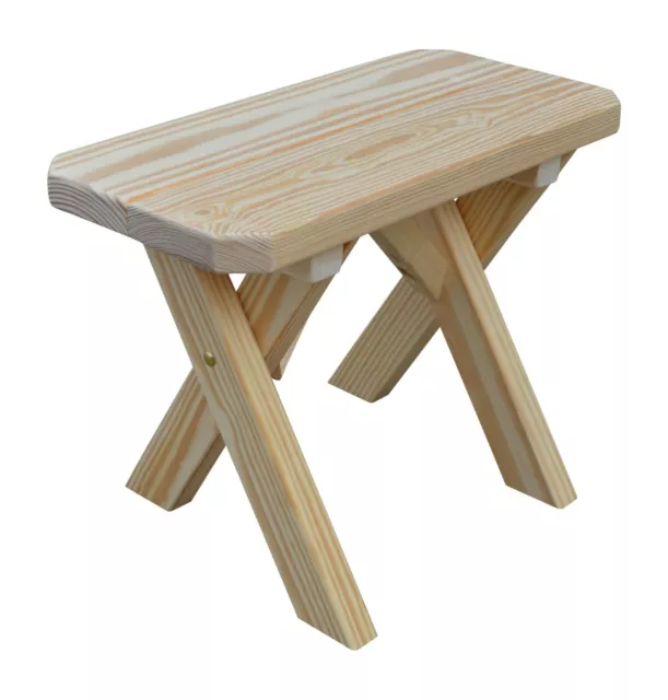 Yellow Pine Cross Leg Bench ONLY- Multiple Size and Color Options-Amish Made