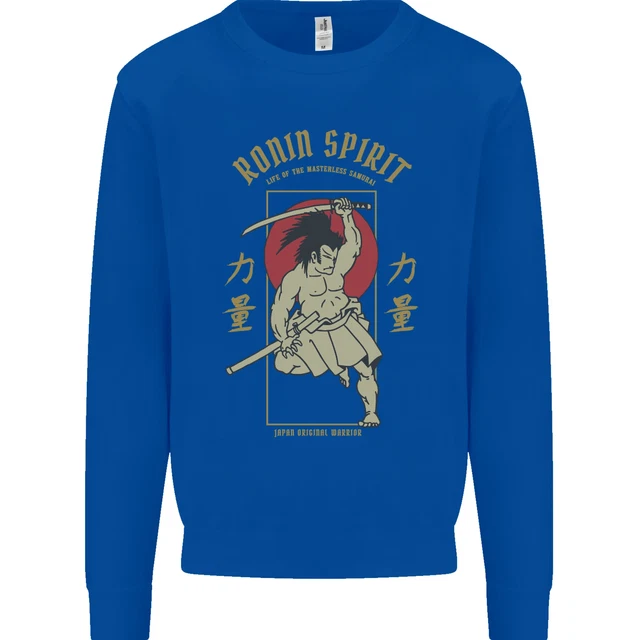 Ronin Spirit Samurai Giappone Felpa Uomo Giapponese Maglione 10