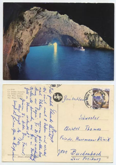 59817 - Capri - La Grotta Azzurra - Blue Grotto - Postcard, run 27.6.1981