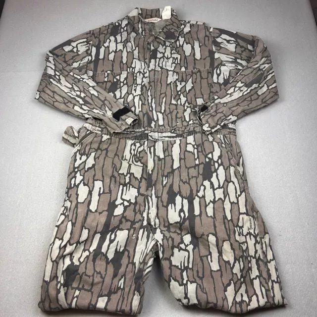 Vintage Walls Coveralls Men Large Tall Camo Trebark Camo 80s 90s Hunting Overall