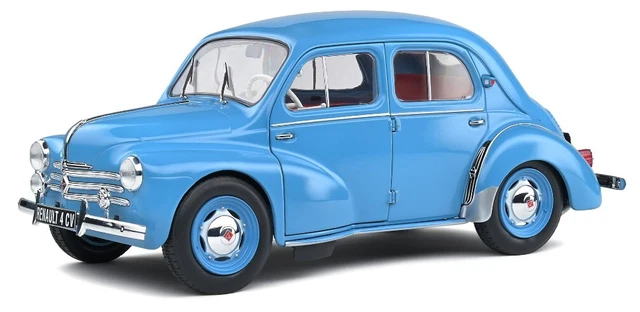 RENAULT 4CV Bleu petrole 1956,SOL1806604, échelle1/18,SOLIDO